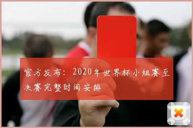 官方发布:2020年世界杯小组赛至决赛完整时间安排